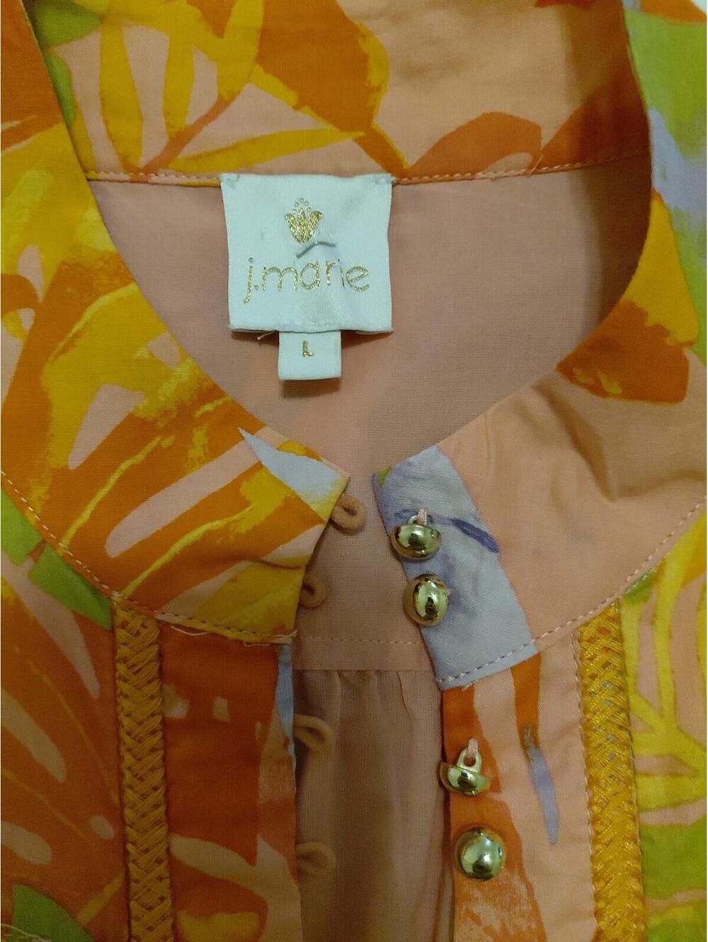 J. Marie Colorful Floral Alara Belted Sleeveless Dress Womens Size L EUC - Picture 9 of 9